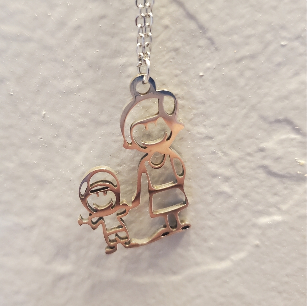 Mother and Child pendant necklace